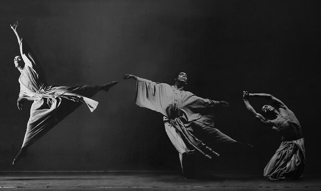 Three Dancers jumping