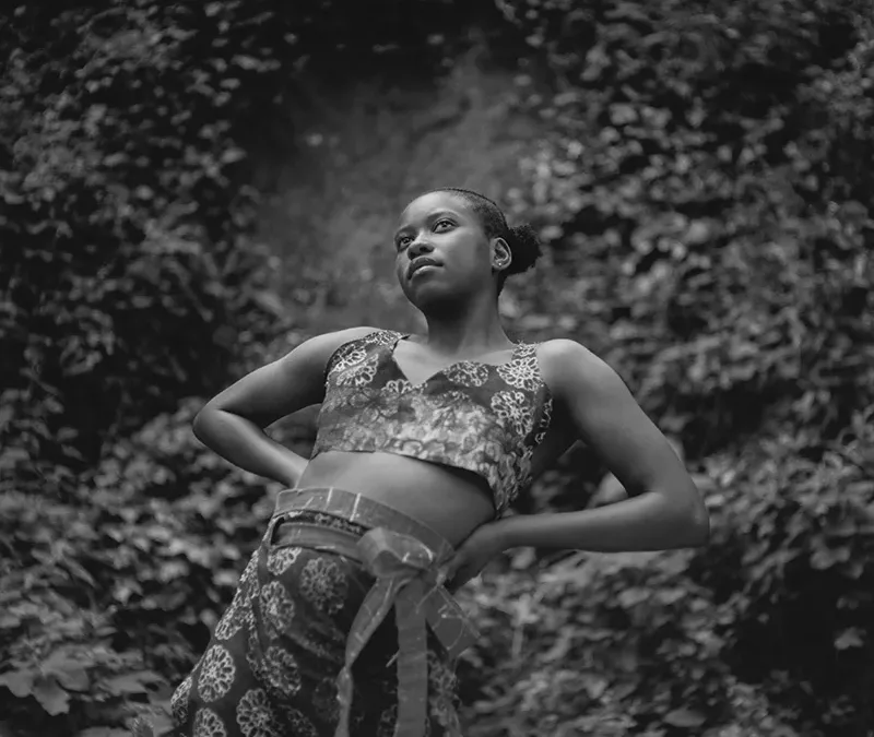 woman posing in nature