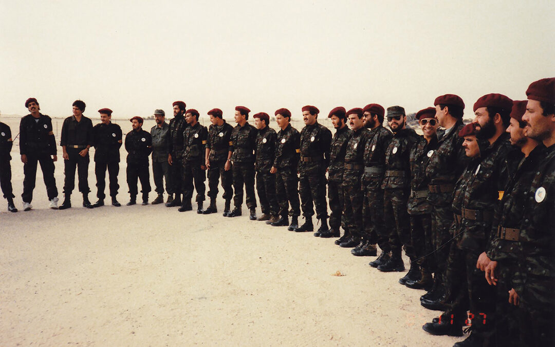Soldiers standing in a row
