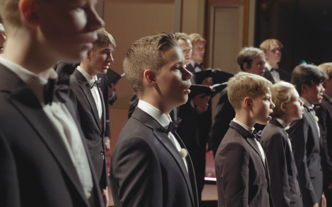 Boys singing in a choir